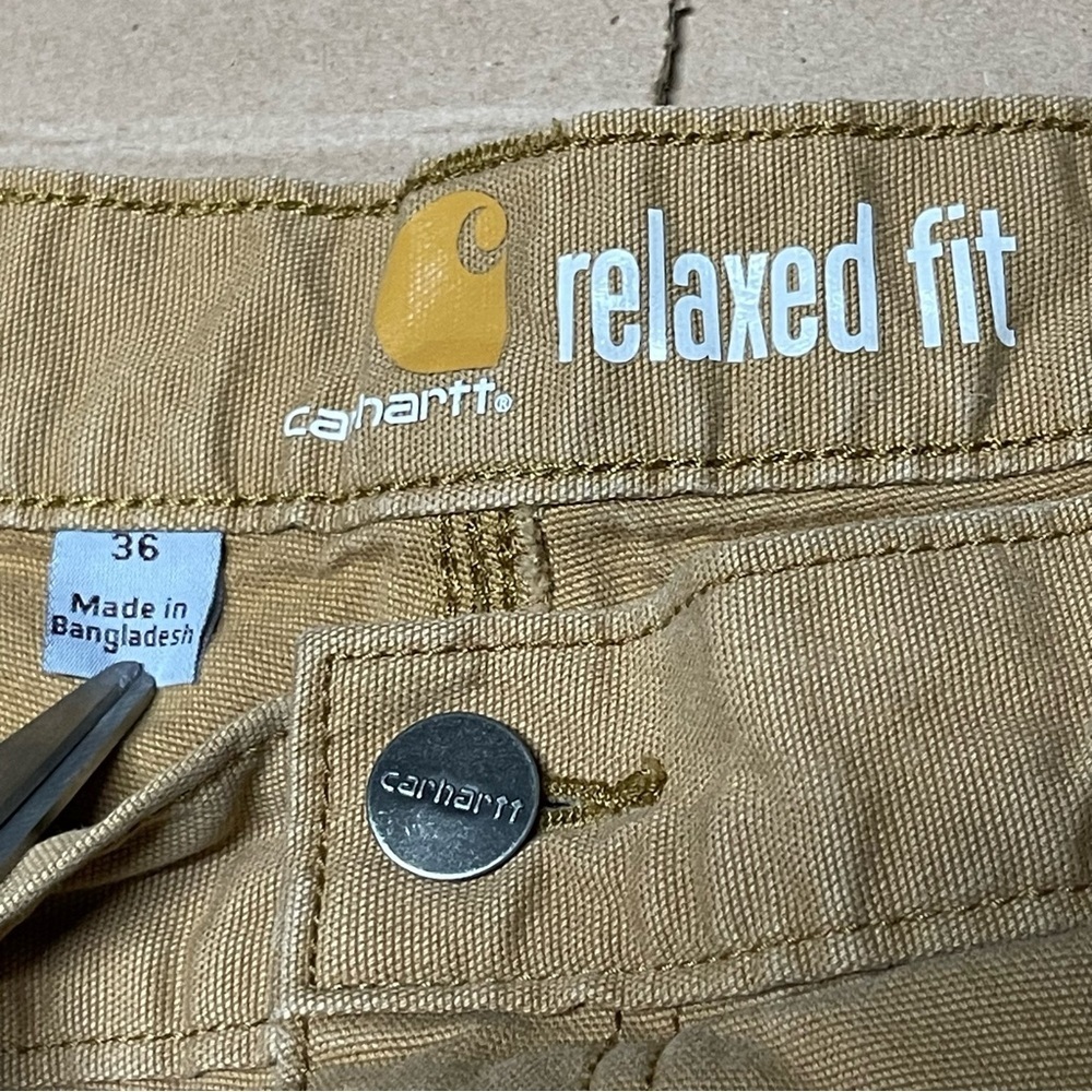 Carhartt Force Cargo Shorts Khaki Men's Size 36 Relaxed Fit Work Skater Y2K - Picture 4 of 9